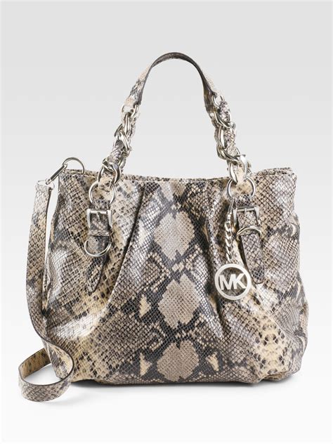 michael kors python handbag black|python leather handbags dubai.